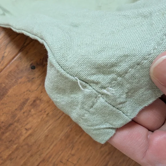 Sincerely Jules Women's Sage Green Linen Blend Elastic Waist Wide-Leg Pants - Picture 9 of 9